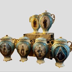 Set of 6, Ardleigh Elliott Porcelain Music Box